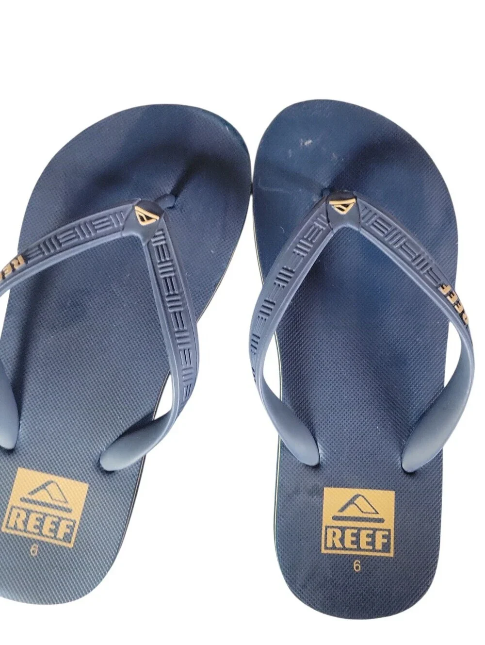 Reef Men's Water Friendly Classic Toe Strap Navy Blue Flip Flop Sz 6
